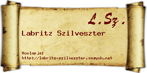 Labritz Szilveszter névjegykártya